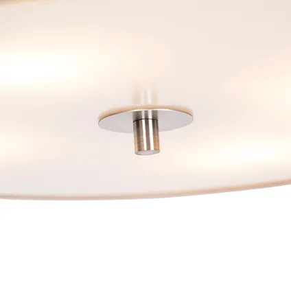 QAZQA Landelijke plafondlamp beige 50 cm - Drum 5