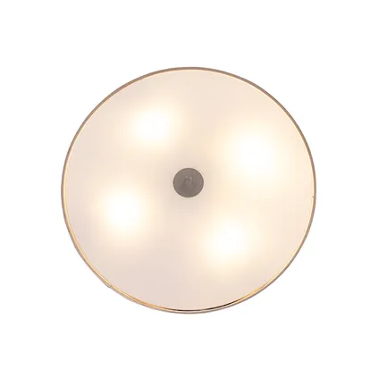 QAZQA Landelijke plafondlamp beige 50 cm - Drum 7