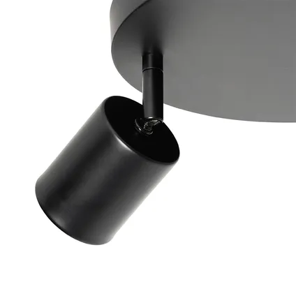 QAZQA Moderne plafondlamp zwart verstelbaar rond 3-lichts - Java 2