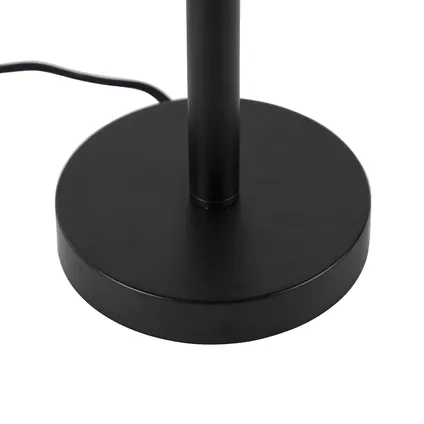 QAZQA Moderne tafellamp zwart met kap goud 25 cm - Simplo 8