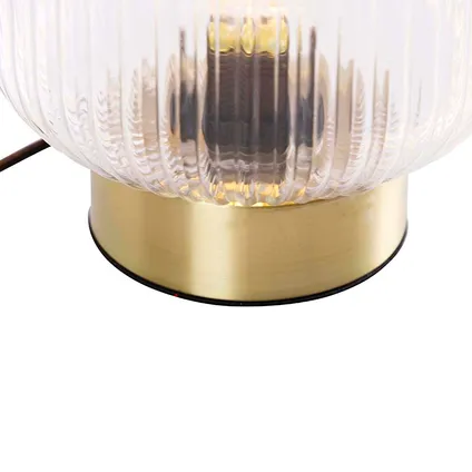 QAZQA Art Deco tafellamp messing - Karel 7