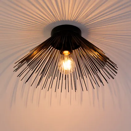 QAZQA Art Deco plafondlamp zwart - Broom 2