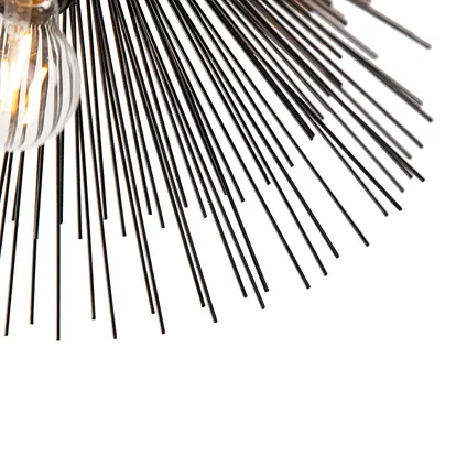 QAZQA Art Deco plafondlamp zwart - Broom 5