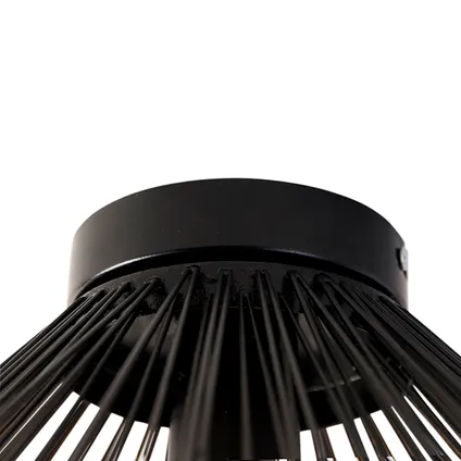 QAZQA Art Deco plafondlamp zwart - Broom 10