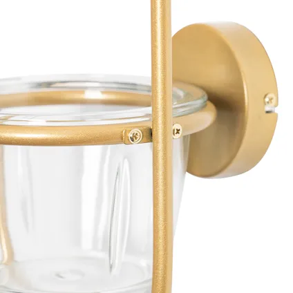 QAZQA Applique Art Déco or avec verre blanc - Isabella 3