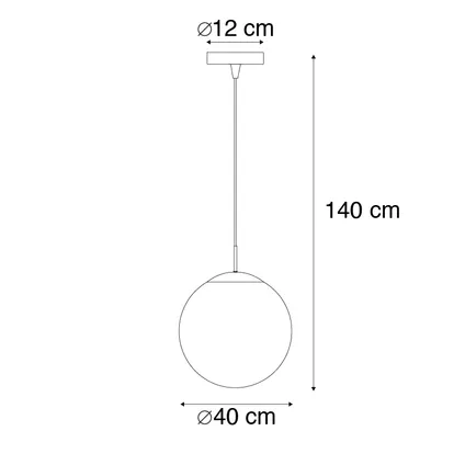 QAZQA Suspension scandinave cuivre avec verre clair - Ball 40 4