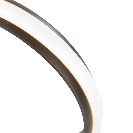 QAZQA Design wandlamp zwart 3-stap touchdimmer incl. LED - Twisted 7