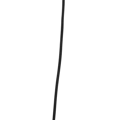 QAZQA Landelijke hanglamp zwart rond 3-lichts - Broom 10