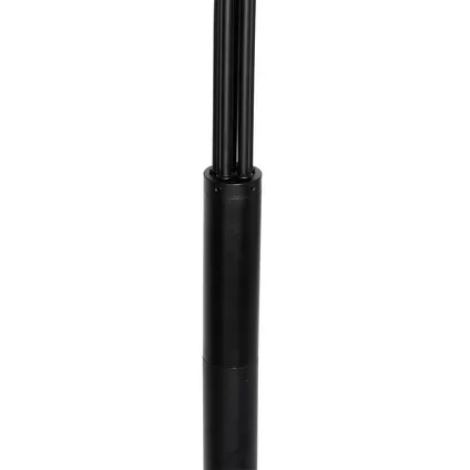 QAZQA Lampadaire design noir avec verre fumé 5 lumières - Sixties Marmo 8