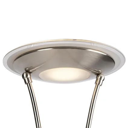 QAZQA Moderne vloerlamp staal incl. LED met leesarm - Ibiza 10