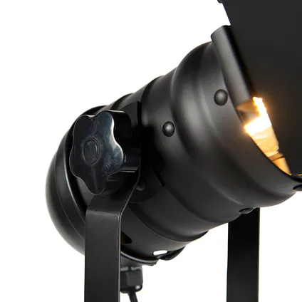 QAZQA Industriële vloerlamp zwart kantelbaar - Movie 7