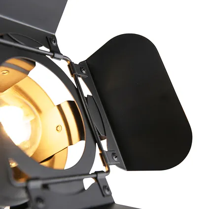 QAZQA Industriële vloerlamp zwart kantelbaar - Movie 8