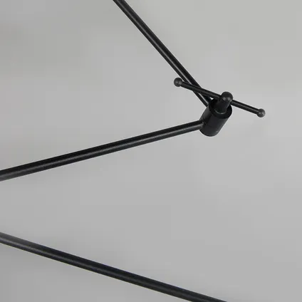 QAZQA Lampe suspendue noir avec abat-jour 35 cm gris réglable - Blitz II 8