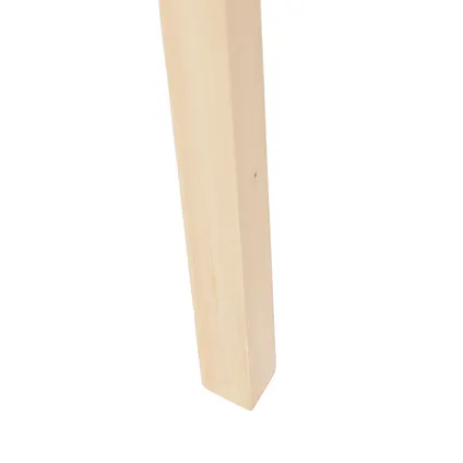 QAZQA Lampadaire tripode bois avec abat-jour poivre 50 cm - Puros 7