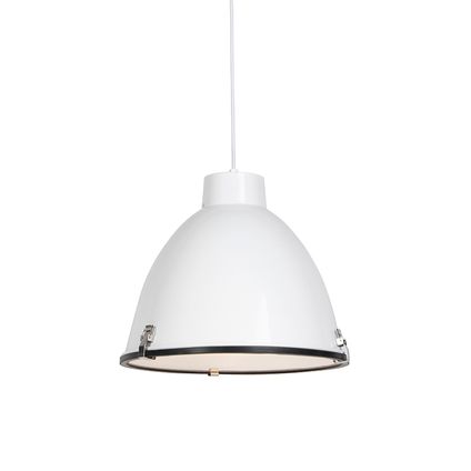 QAZQA Lampe à suspension industrielle blanche 38 cm dimmable - Anteros