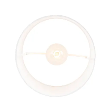QAZQA Plafondlamp met linnen kap wit 35 cm - Combi wit 6
