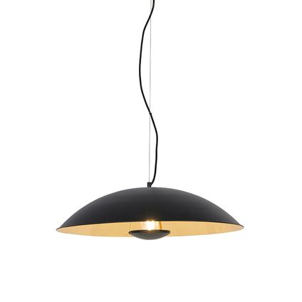 QAZQA Vintage hanglamp zwart met goud 60 cm - Emilienne Novo