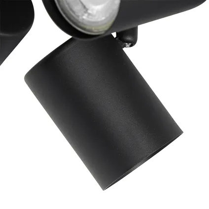 QAZQA Moderne plafondlamp zwart 4-lichts verstelbaar vierkant - Jeana 5
