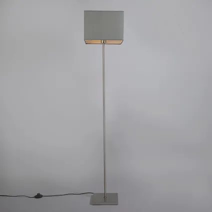 QAZQA Moderne vloerlamp grijs - VT 1 3