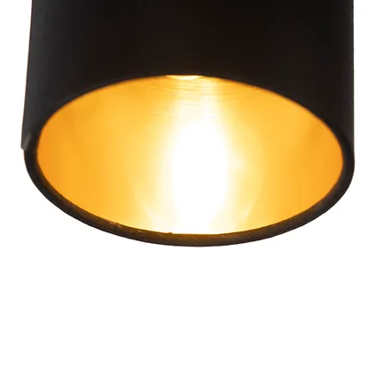QAZQA Lampe suspendue moderne noire orientable 6 lumières - Lofty 2