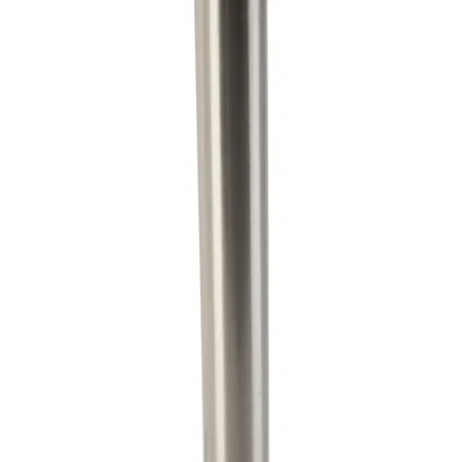 QAZQA Moderne tafellamp staal met zwarte kap 35 cm - Simplo 7