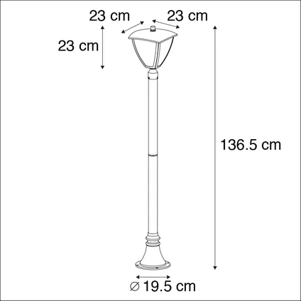 Lanterne d'extérieur moderne gris foncé 136,5 cm - Platar 4