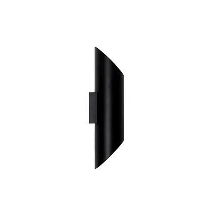 QAZQA Moderne wandlamp zwart met gouden binnenkant 9,6 cm- Organo 8