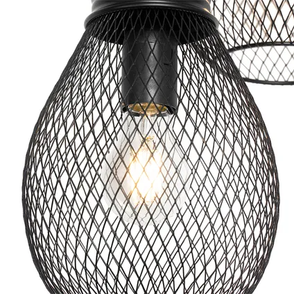 QAZQA Design hanglamp zwart 3-lichts - Raga 8