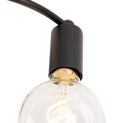 QAZQA Smart plafondlamp zwart incl. 4 Wifi G95 - Facil 8