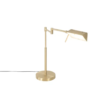 QAZQA Design tafellamp goud incl. LED met touch dimmer - Notia 8