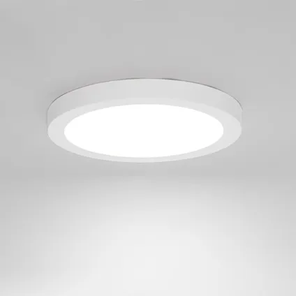 QAZQA Spot encastrable ou en saillie blanc 22 cm avec LED 3 niveaux dim to warm - Trans 8