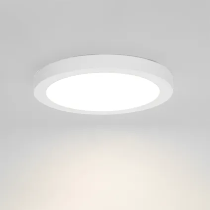QAZQA Spot encastrable ou en saillie blanc 22 cm avec LED 3 niveaux dim to warm - Trans 9