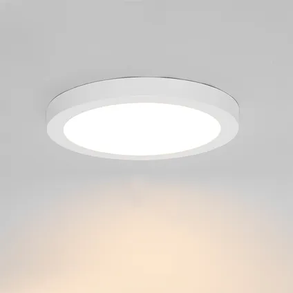 QAZQA Spot encastrable ou en saillie blanc 22 cm avec LED 3 niveaux dim to warm - Trans 10