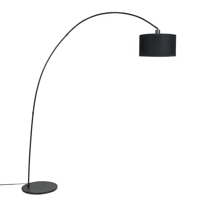 QAZQA Smart moderne booglamp zwart incl. A60 Wifi - Vinossa 10