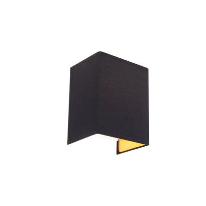 QAZQA Moderne wandlamp zwart en goud - Vete