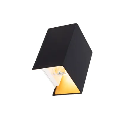 QAZQA Moderne wandlamp zwart en goud - Vete 6