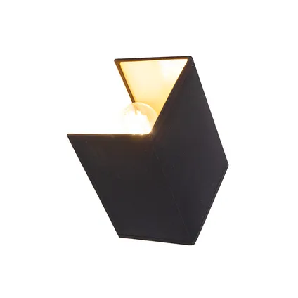 QAZQA Moderne wandlamp zwart en goud - Vete 7