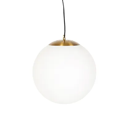 QAZQA Scandinavische hanglamp opaal glas 40 cm - Ball 40 2