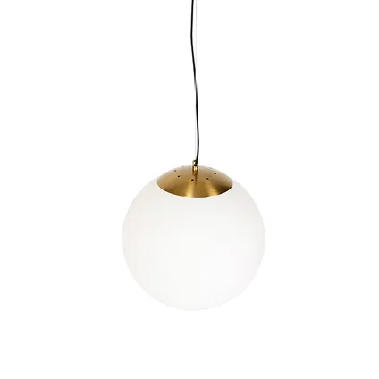 QAZQA Scandinavische hanglamp opaal glas 40 cm - Ball 40 8