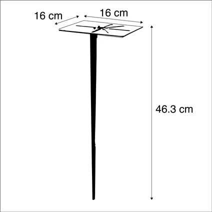 QAZQA Lampe d'extérieur 30 cm anthracite avec épingle de terre et manchon de câble - Danemark 6