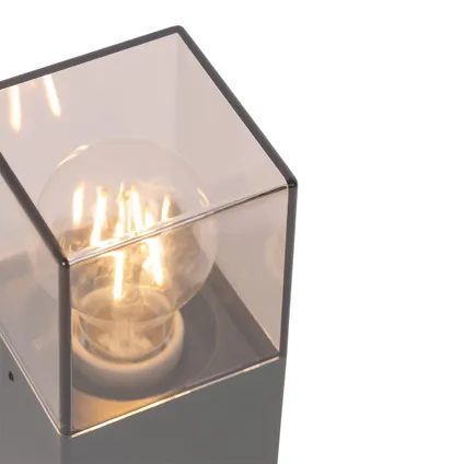 QAZQA Lampe d'extérieur 30 cm anthracite avec épingle de terre et manchon de câble - Danemark 7