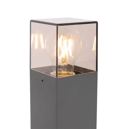 QAZQA Lampe d'extérieur 30 cm anthracite avec épingle de terre et manchon de câble - Danemark 8
