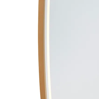 QAZQA Professional Badkamerspiegel goud incl. LED met touch dimmer ovaal - Miral 6