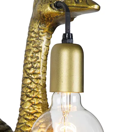 QAZQA Vintage wandlamp messing - Camel bird 6