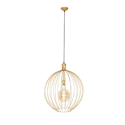 QAZQA Design hanglamp goud 60 cm - Wire Dos 3