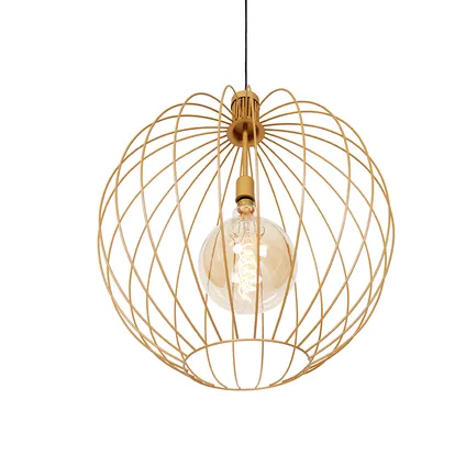 QAZQA Design hanglamp goud 60 cm - Wire Dos 9