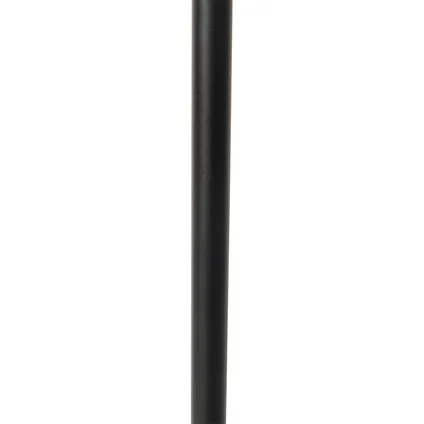 QAZQA Landelijke vloerlamp zwart met rotan 35 cm - Kata 7