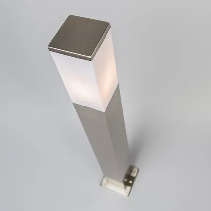 QAZQA Lampe d'extérieur acier 80cm IP44 - Malios avec broche de terre et gaine de câble 8