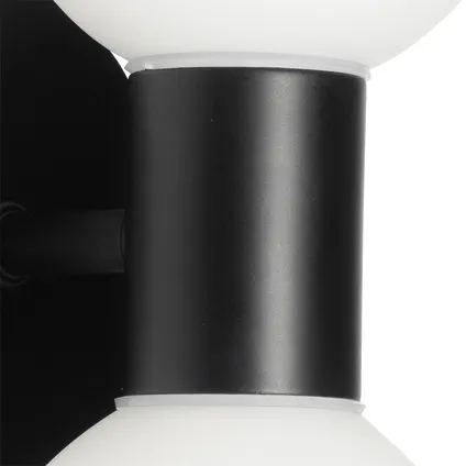 QAZQA Applique moderne noir IP44 2 lumières - Cederic 6