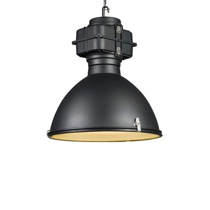 QAZQA Smart industriële hanglamp zwart 53 cm incl. A60 Wifi - Sicko